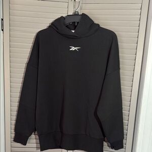 Reebok Black Pullover Hoodie with Cowl Neck